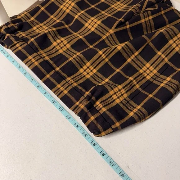 Wilfred Aritzia Darontal Yellow Plaid Pull On Pants Size 6 Academia Preppy - Picture 2 of 13